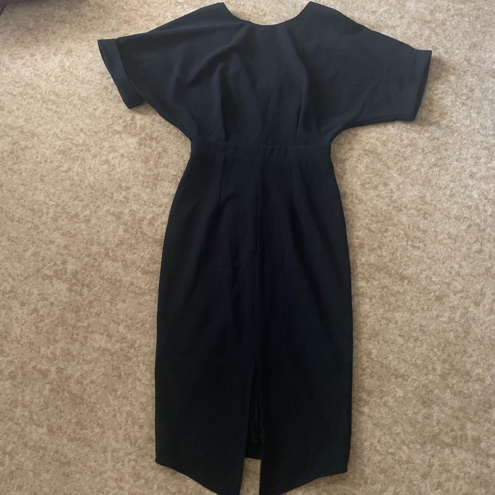 ASOS DESIGN midi wiggle dress in black